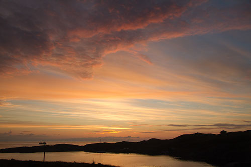Solnedgangskveld på Kvala.
